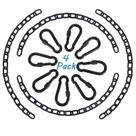 Cadena para Columpio de Suspensión Paquete de 4 JACNITAD 25 cm con 4 Mosquetones 200 kg