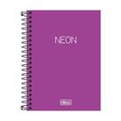 Caderneta 1/8 Tilibra Espiral Sem Pauta 80Fls Neon Roxo