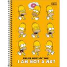 Caderneta Espiral Capa Dura Simpsons 80 Folhas Tilibra