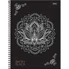 Caderno 01X1 Capa Dura BACK TO BLACK 80 Folhas - Pacote com 4 Unidades