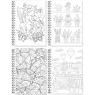 Caderno 01X1 Capa Dura Sua ARTE para Colorir 80 Folhas Pacote com 04