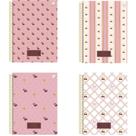 Caderno 01X1 Capa Dura Sweet CHERRY 80 Folhas (pacote com 4)