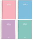 Caderno 1/4 capa dura espiral stilo pastel 80 folhas - capas sortidas - Jandaia Caderno 1/4 capa dura espiral stilo pastel 80 folhas - capas sortidas - Jandaia