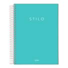 Caderno 1/4 espiral tons pastéis pautado 80 fls Stilo Jandaia