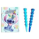 Caderno 1/4 Stitch 80 Fls + 2 Caneta Giratória Stitch Disney