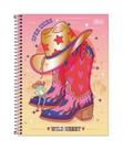Caderno 10 Matérias Capa Dura West Girl Tilibra