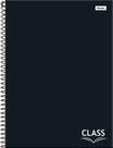 Caderno 10 materias Universitario Preto Class Foroni Capa dura