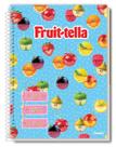 Caderno 10Matérias Fruit-tella Cheirinho De Frutas e Adesivo