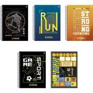 Caderno 10X1 Capa Dura BE STRONG 160 Folhas - Pacote com 04 Unidades