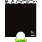 Caderno 10x1 Capa Dura Flip Neutro Vertical 160 fls. Preto - Tamoio