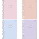 Caderno 10X1 Capa Dura HAPPY 160 Folhas - Pacote com 4 Unidades