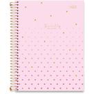 Caderno 10X1 Capa Dura Sweetly 2 em 1 com Planner 168 Folhas Pacote com 4