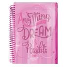 Caderno 10x1 cp.dura colegial breeze rosa 160f.c/malote dac unidade