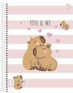 Caderno 1M Universitário Espiral Capycuties
