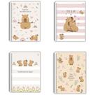 Caderno 1X1 Capa Dura Capycuties 80 Folhas (pacote com 4)