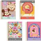 Caderno 1X1 Capa Dura Disney Munchlings 80 Folhas (pacote com 4)