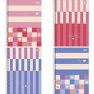 Caderno 1X1 Capa Dura Melrose 80 Folhas Pacote com 4 Unidades