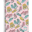 Caderno 20x01 2019 pepper feminino rosa tenis cd tilibra
