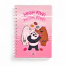 Caderno A5 Espiral We Bare Bears 80 Folhas Miniso Original Caderno A5 Espiral We Bare Bears 80 Folhas Miniso Original