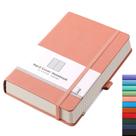 Caderno AHGXG, forrado com diário, 320 páginas, couro rosa A5