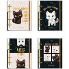 Caderno Argolado Cute CAT com Elástico 4 Capas 80 Folhas