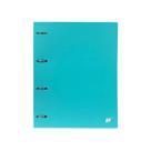 Caderno Argolado Fichário Azul Claro Com Bloco 96 Folhas A4 YES Material Escolar Universitário Colegial
