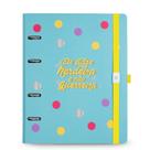 Caderno Argolado Ultra Elástico Meu Apartamentinho Azul