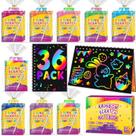 Caderno artístico Party Favors Scratch Rainbow, pacote com 36 crianças de 4 a 12 anos