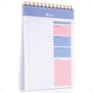 Caderno Bloco Agenda Planner Diário 50 Folhas Com Checklist