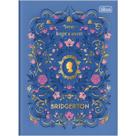 Caderno Bridgerton Brochura Capa Dura Colegial 80f Azul