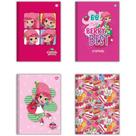 Caderno Brochura 1/4 Capa Dura Moranguinho 80 Folhas - Pacote com 05 Unidades