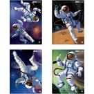 Caderno Brochura 1/4 Capa Dura Outer Space 80 Folhas Pacote com 5