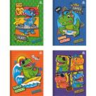 Caderno Brochura 1/4 Capa Dura Saurus 80 Folhas Pacote com 05