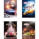 Caderno Brochura 1/4 Capa Dura Silver Tuning 80 Folhas - Pacote com 05 Unidades