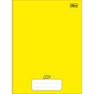 Caderno brochura pequeno 1/4 96 folhas amarelo kit com 3