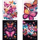 Caderno Brochurão Capa Dura Bloom 80 Folhas Pacote com 5