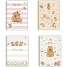 Caderno Brochurão Capa Dura Capycuties 80 Folhas Pacote com 5