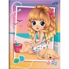 Caderno Brochurão Capa Dura JUDY 80 Folhas Pacote com 05