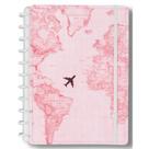 Caderno By Gocase Mapa Mundi Rosa - Médio - Caderno Inteligente