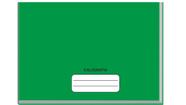 Caderno Caligrafia Capa Dura Liso 1/4 Brochura Horizontal Verde