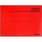 Caderno Caligrafia Horizontal Pedagógico Capa Dura Brochura Vermelho 96 Folhas