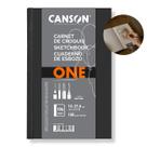 Caderno Canson Sketchbook One 98fls Pequeno A5 14 x 21,6cm Gramatura 100g Caderno Canson Sketchbook One 98fls Pequeno A5 14 x 21,6cm Gramatura 100g