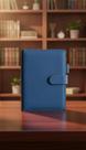 Caderno Capa Dura Couro PU 360 Folhas Listradas Azul