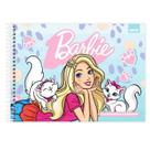 Caderno Cartografia e Desenho Barbie 80 Folhas Capa Dura Spiral