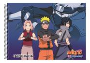 Caderno Cartografia E Desenho Naruto Capa Dura Com Adesivos