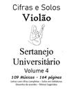Caderno Cifras e Solos Violão Sertanejo Universitário Vol4