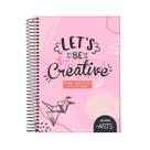 Caderno Colegial 1x1 80 Fls C.D. Jandaia Arts Rosa - Jandaia