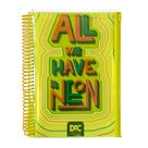 Caderno Colegial Amarelo DAC Color Bubble 10 Matérias com Malote Zip 3559