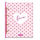 Caderno Colegial Argolado Cartonado It's Love 80 Folhas 177 x 240mm CADERSIL