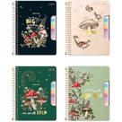 Caderno Colegial Dreamland com Blocos Adesivos 80 Folhas Capa Dura Dourada